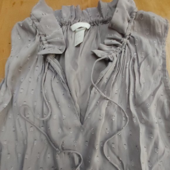 Dusty Mauve ruffled neck blouse - Picture 2 of 4